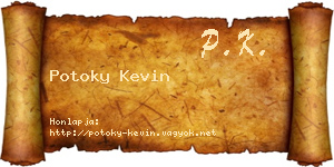 Potoky Kevin névjegykártya